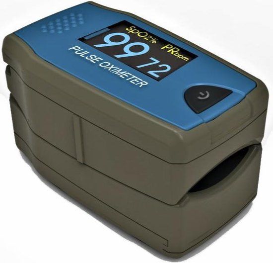ChoiceMMed C5 - Digitale Fingertip Pulse Oximeter - Zuurstofmeter - Hartslagmeter - Blauw/Grijs