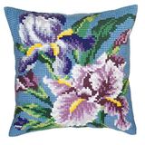 Collection D'Art CD5050 kruissteek kussen: paarse iris
