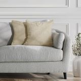 DecoKing Henry, 58367, 2-delig, 2 kussenslopen, 45 x 45 cm, microvezel, ritssluiting, fleece, kussenhoezen, beige