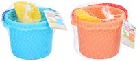 Eddy Toys Strandspeelgoed - Zandspeelgoed met Emmer, Schep en Zandvormpjes - Vanaf 18 Maanden