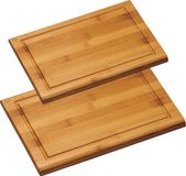 KESPER Acacia houten snijplanken set 21 x 32 en 26 x 40 cm - 2 stuks - bruin