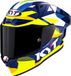 KYT R1R Diamond Helm - Blauw/geel - Maat XL