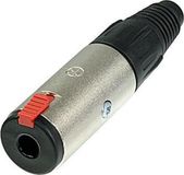 Neutrik NJ3FC6 Jackplug 6,35 mm Bus, recht Aantal polen: 3 Stereo Zilver 1 stuk(s)