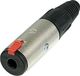 Neutrik NJ3FC6 Jackplug 6,35 mm Bus, recht Aantal polen: 3 Stereo Zilver 1 stuk(s)
