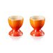 Le Creuset Eierdopje van aardewerk met voetje, set van 2, 9 gram, 5,3 x 5,3 x 5,9 cm, vulkanisch