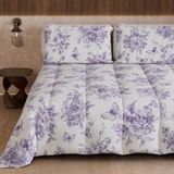 PETTI Artigiani Italiani Bedrukt winterdekbed 220 × 260 cm | Botanisch 03 Paars