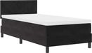 vidaXL LED Boxspringbed met Hoofdeinde, Zwart, 90 x 200 cm, Fluweel