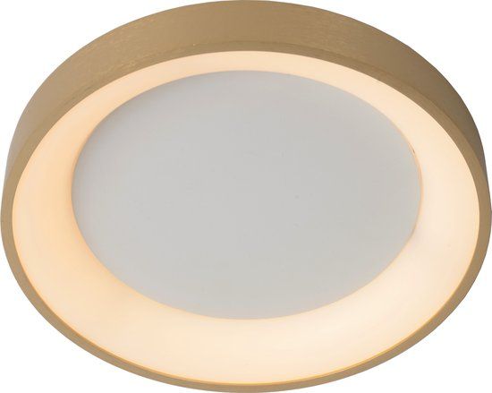 Lucide VIDAL Plafonnière - Ø 28 cm - LED Dimb. - 1x20W 2700K - Mat Goud / Messing