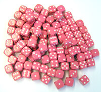Spellenrijk Dobbelstenen 16mm - Roze (100 stuks)