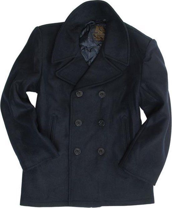 Mil-Tec US Navy Peacoat Kapiteinsjas - dark blue - L - Mannen