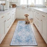 Safavieh Traditioneel tapijt - Tucson Collection - Lichtblauw en blauw - 76 x 183 cm