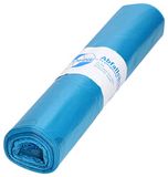 Afvalzakken van gerecycled LDPE/LLDPE 120 l, blauw, 25 stuks/rol
