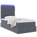 vidaXL LED Opbergbed met Matras Donkergrijs 90 x 200 cm Fluweel