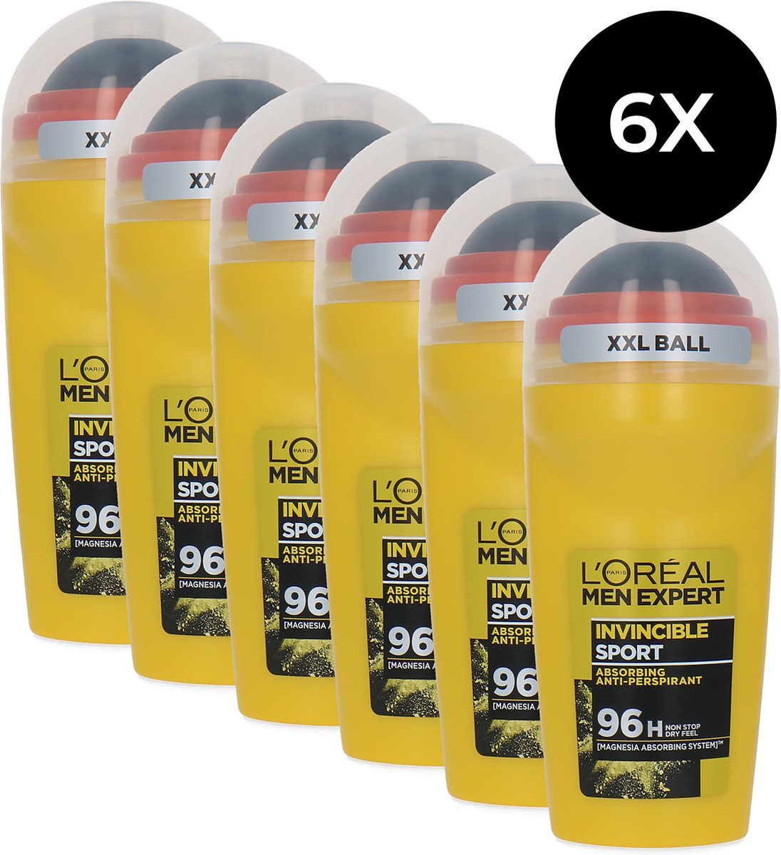 L'Oréal L'Oréal Men Expert Invincible Sport Deo Roller - 6 x 50 ml