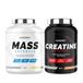 Super Nutrition - Geavanceerd Gewichtstoename Programma - Mass Advanced 2,5kg Vanille Crémeuse - Créatine Hardcore 1,5 kg Ice Tea Pêche