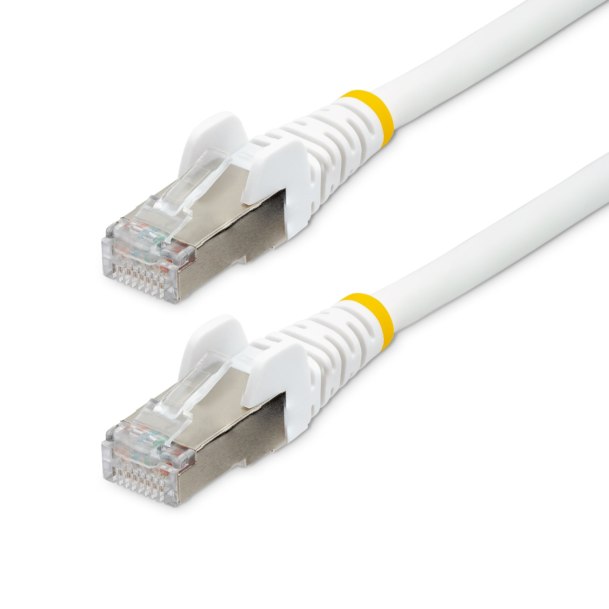 StarTech.com 2m CAT6a Ethernet Kabel, Wit, Low Smoke Zero Halogen (LSZH), 10GbE 500MHz 100W PoE++ Snagless RJ-45 S/FTP Netwerk Patch Kabel met Trekontlasting, Fluke Tested/ETL