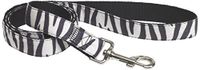 Chapuis SELLERIE SLA386 Hondenriem - velours riem zebra-look - breedte 25 mm - lengte 1,20 m - maat L