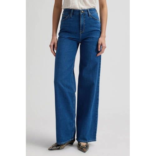 Lee STELLA high waist wide leg jeans dark blue denim