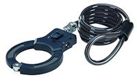 PROPHETE Handboeien slot met spiraalkabel - 120 cm lengte, Ø 10 mm, veiligheidsniveau 4, incl. LED-sleutel & houder voor e-scooter, fiets & kinderwagen, zwart