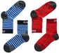 Lenz Chaussettes Enfant Outdoor 1.0 Bleu/Marine/Rouge Taille 35-38