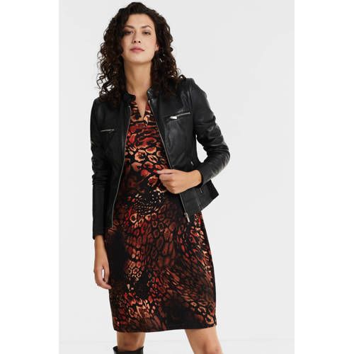 Studio AR by ARMA leren bikerjack zwart Tuya