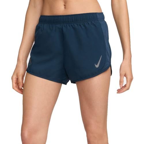 Nike Dames Fast Dri-Fit Tempo Shorts, Armory Navy/Reflective Silver, L