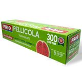FRIO - 1 rol voedselfolie 300 m - super hechtend - professioneel etui met zaag - elastisch en zelfdichtend voor het bewaren en wikkelen - ideaal voor containers en metalen kuipen