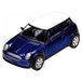 Goki Mini Cooper modelauto - blauw - 7 cm - schaal 1:60 - metaal - speelgoedwagen