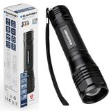 Blaupunkt Zaklamp LED zaklamp helder hoog 1600 lumen, 3 modi, verstelbare focus, IPX4 waterbestendig, aluminiumlegering, 10 uur looptijd, anti-slip grip - cadeau wandelen outdoor camping noodgeval
