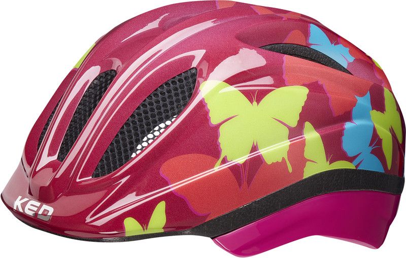 KED Meggy II Trend Helm Kinderen - butterly/bordeaux