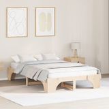 vidaXL Bedframe Naturel Massief Grenenhout 140 x 190 cm