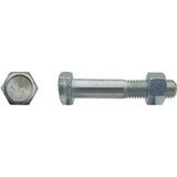 Boulon à tête hexagonale Sb Iso 4014/4032 filetage partiel classe 8,8 - 20 x 120 mm zingué