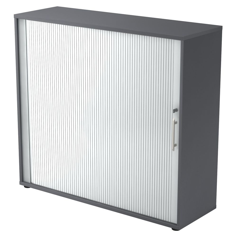 Roldeurkast | Grafiet/Zilver | 120 x 40 x 110 cm | Beta 1733S