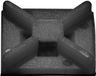 TRU COMPONENTS Bevestigingssokkel 541227 4-voudige invoeging Zwart 50 stuk(s)