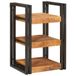 vidaXL Nachtkastje bruin en zwart 38 x 33 x 58 cm massief mango hout