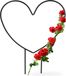 Relaxdays plantensteun hart, staal, steun voor kamerplanten en potplanten, HBD 32 x 25 x 0,5 cm, klimplantensteun, zwart