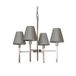Elstead Lighting Lustre LED | 4X E14 Max 25W | Dimmable | Nickel brossé, abat-jour gris