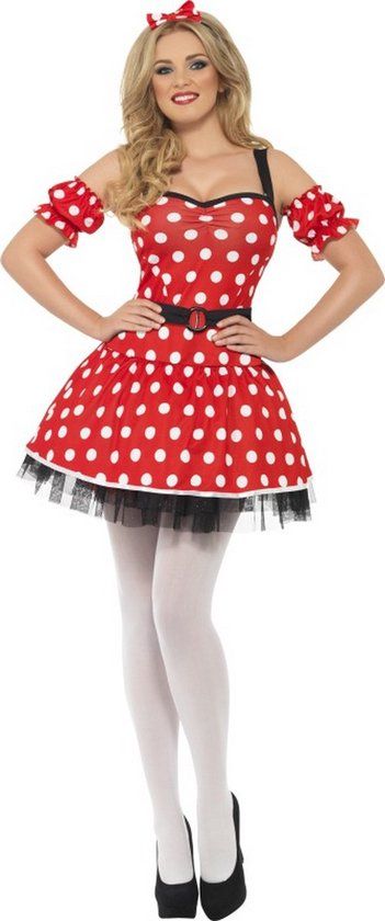 Smiffys Mouse Costume for Women - Red - Size S