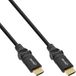 InLine 17011W HDMI-kabel, HDMI High Speed met Ethernet, stekker/stekker, verg. contacten, zwart, flexibele haakse stekker, 1,5 m