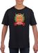 Bellatio Decorations Shoppartners Bv Kerst t-shirt voor kinderen met rendier Rudolf print - zwart - Kerst shirts voor jongens en meisjes 122/128