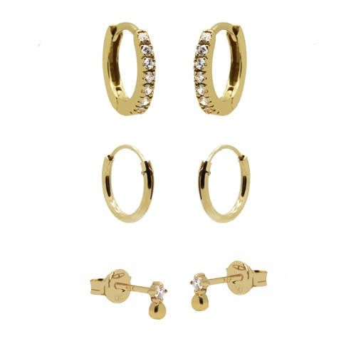 KARMA Jewelry gold plated oorbellen Joy (set van 3)
