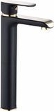 REA Bloom Black/Gold High Wastafelkraan Zwart/Goud