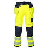 Portwest PW3 Hi-Vis Werkbroek met Holster Pockets T501 - Geel/Marine - 30