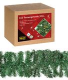 IDEAF IDENA LED dennenkrans - 100 LED - Warm wit - 8 uur timer - 5 m - Binnen & buiten