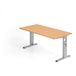 Hammerbacher Matrix VOS Hoogteverstelbaar Bureau Rechthoekig Beuken C-Voet 1.600 (B) x 800 (D) x 850 (H) mm Spaanplaat, Staal
