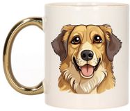Bellatio Decorations Mok Golden Retriever Hond Goudkleurig Keramiek 300ml