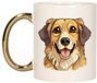 Bellatio Decorations Mok Golden Retriever Hond Goudkleurig Keramiek 300ml