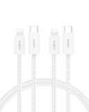 Belkin 2-Pack Gevlochten USB-C Kabel met Lightning-connector, 1,5M