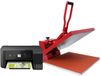PixMax Presse à chaud à clapet + Imprimante à sublimation - Noir - 50 cm
