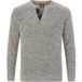 Jan Vanderstorm Comfort Fit Gebreide trui Henley kraaggrijs, Veelkleurig